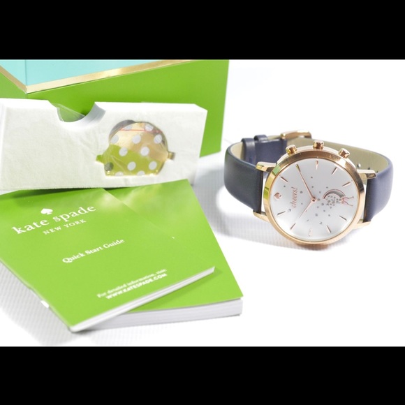 Kate Spade Grand Navy Smart Hybrid champagne Watch - Picture 2 of 8
